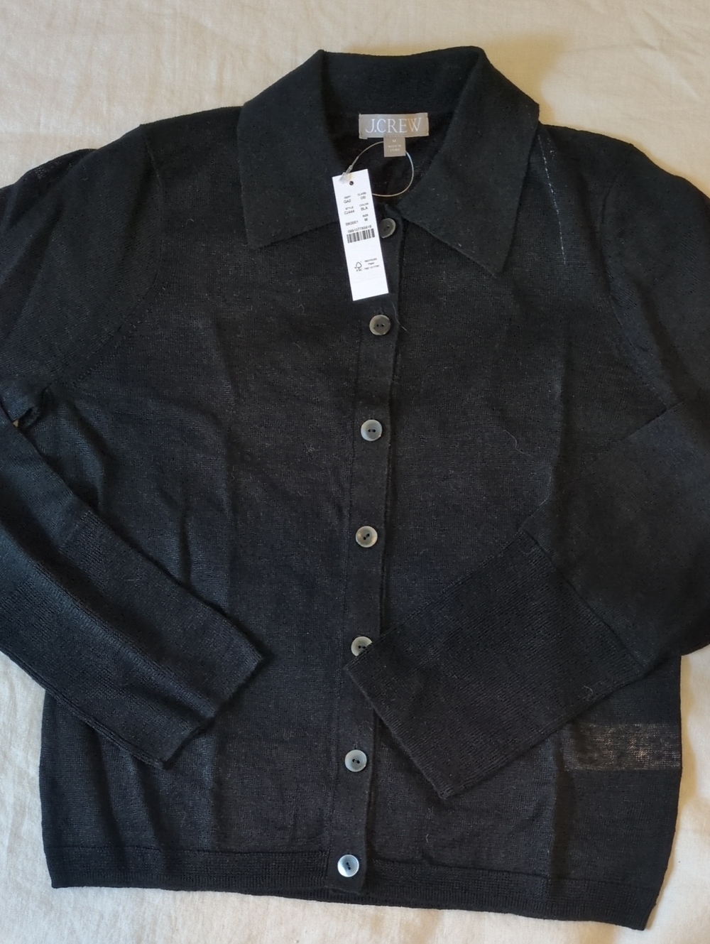 NWT JCREW Cardigan 100% Linen M